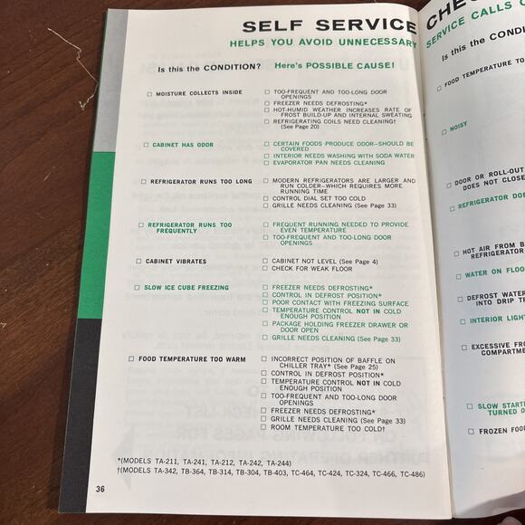 Vintage General Electric Refrigerator Owners Manual Users Guide GE Fridge - Picture 5 of 5